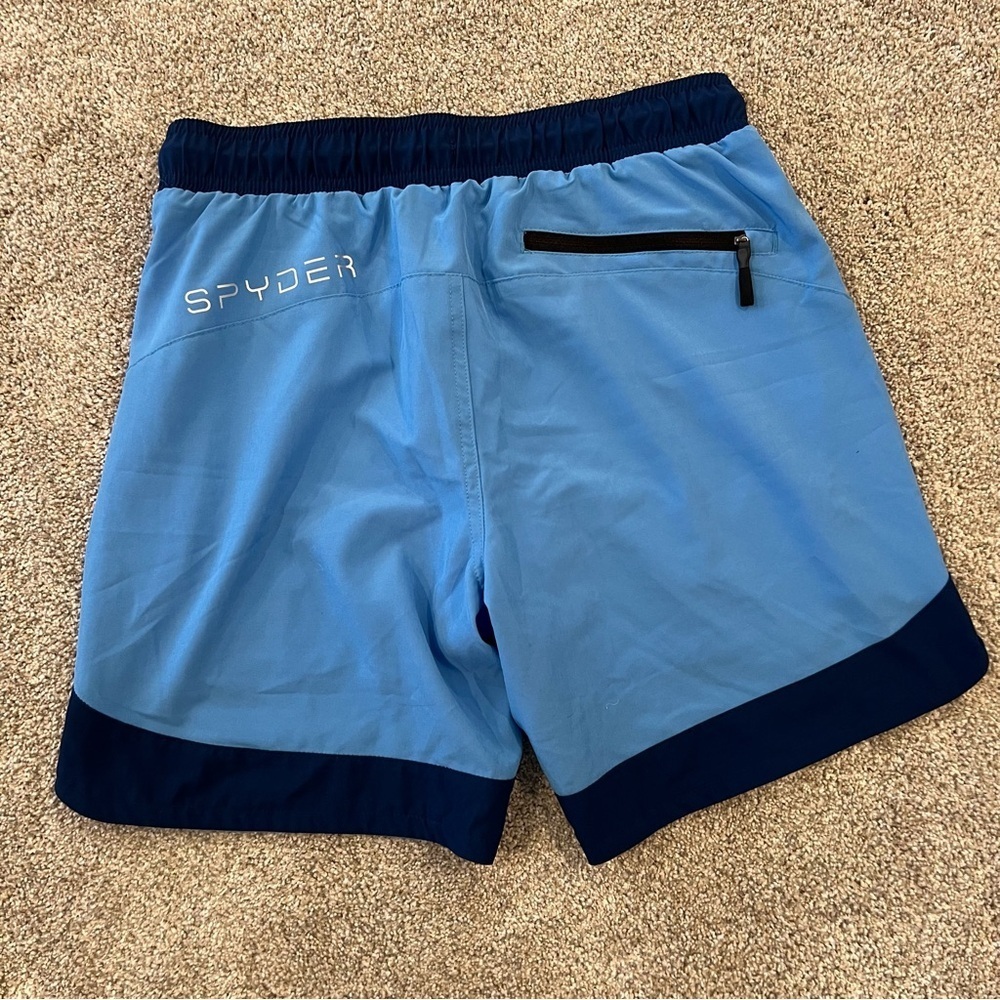 Spyder NWT Swim Trunks Shorts Swim Men’s Size Small Blue 7.5” Inseam #1574791 - Picture 2 of 11